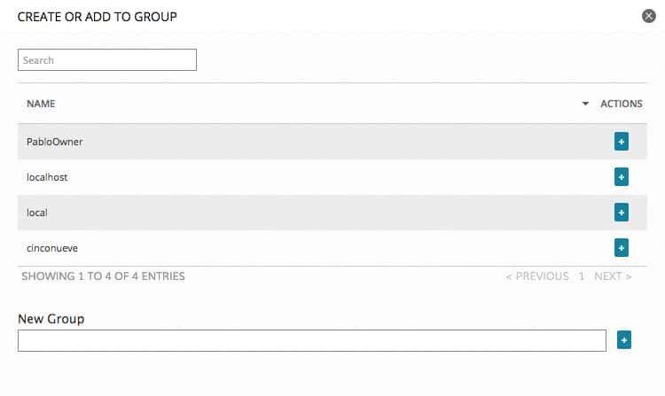 Create or Add to Group page with updating or adding new group features. 